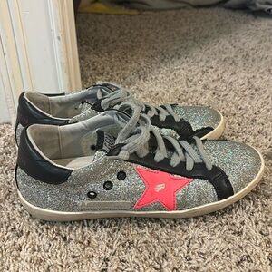 Golden Goose Superstar Sneaker Hologrpahic Glitter Hot Pink Star
